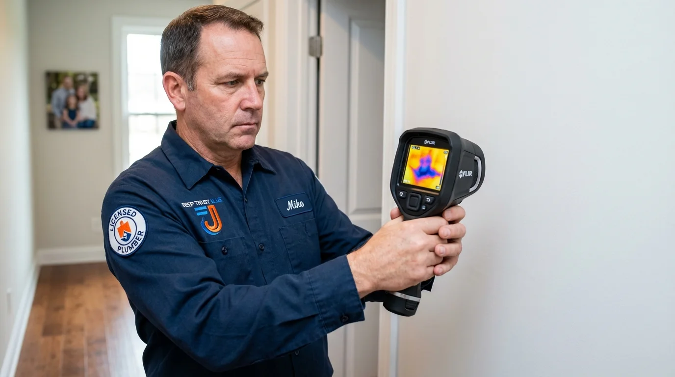 Thermal imaging leak detection by Johns Plumbing LLC in Trumansburg